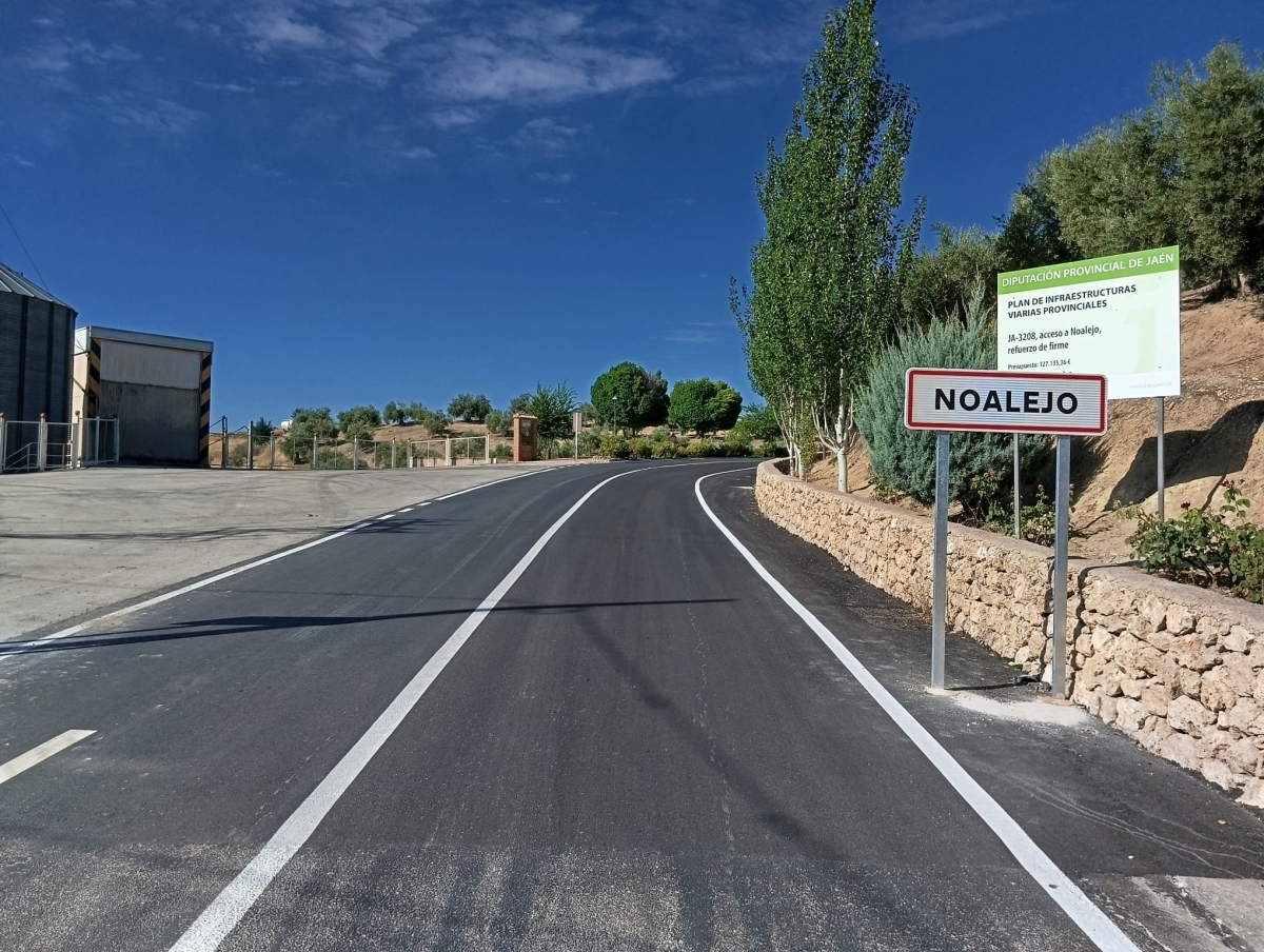  Diputación finaliza las obras en la carretera de acceso a Noalejo 