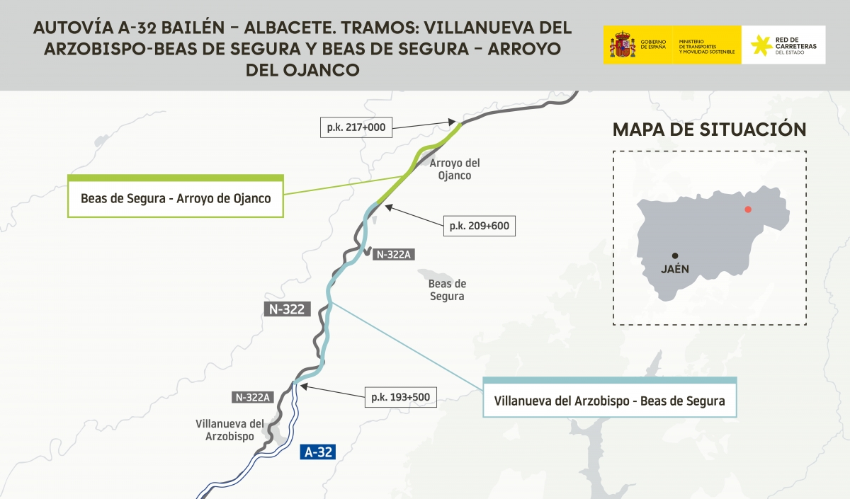  Transportes aprueba el trazado del nuevo tramo de la A-32 