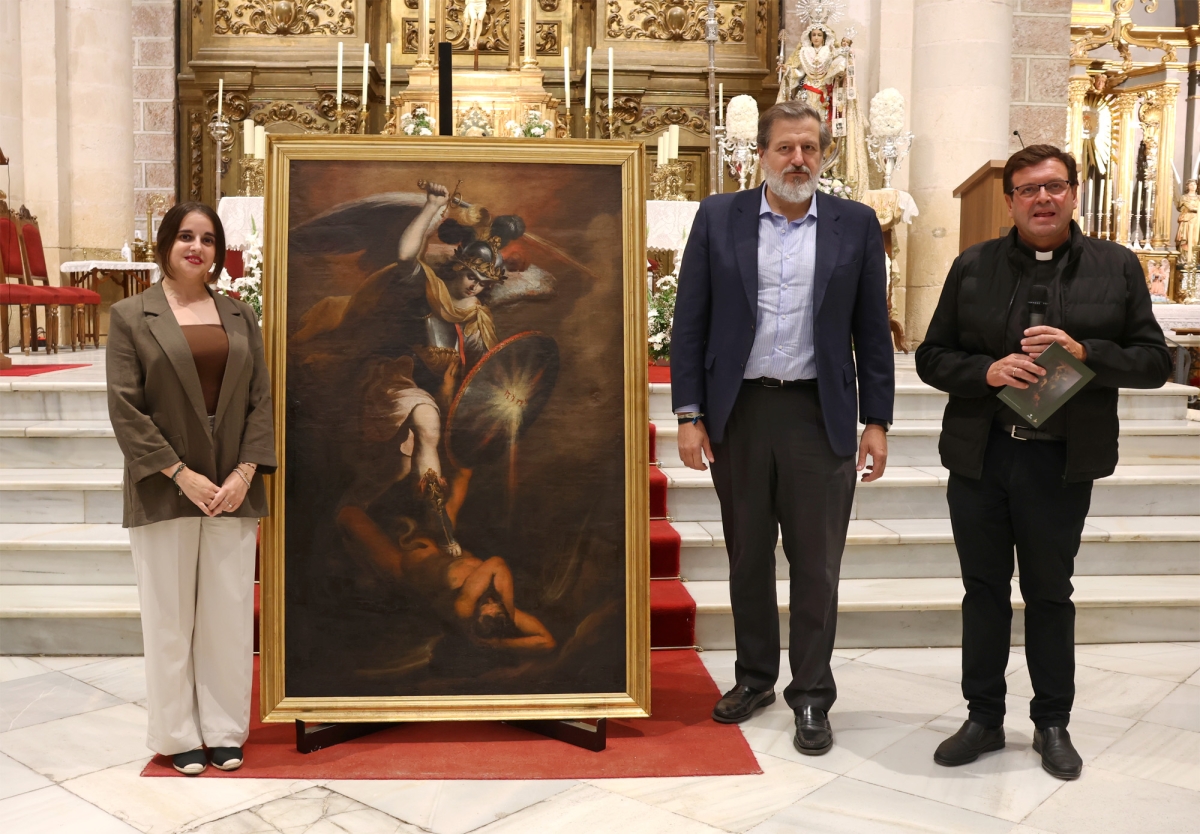  Fundación Caja Rural restaura el óleo de San Miguel Arcángel 