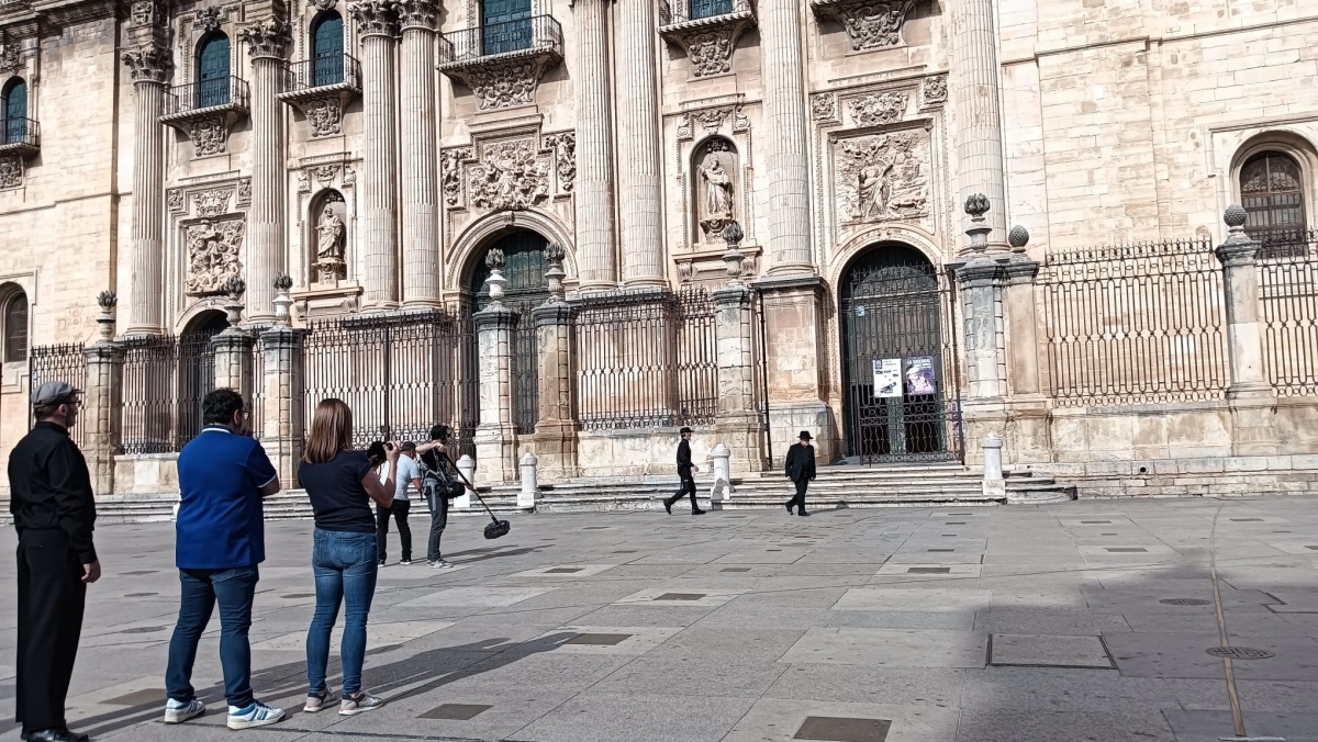  Luisje Moyano rueda en la catedral la película 'Mandylion' 
