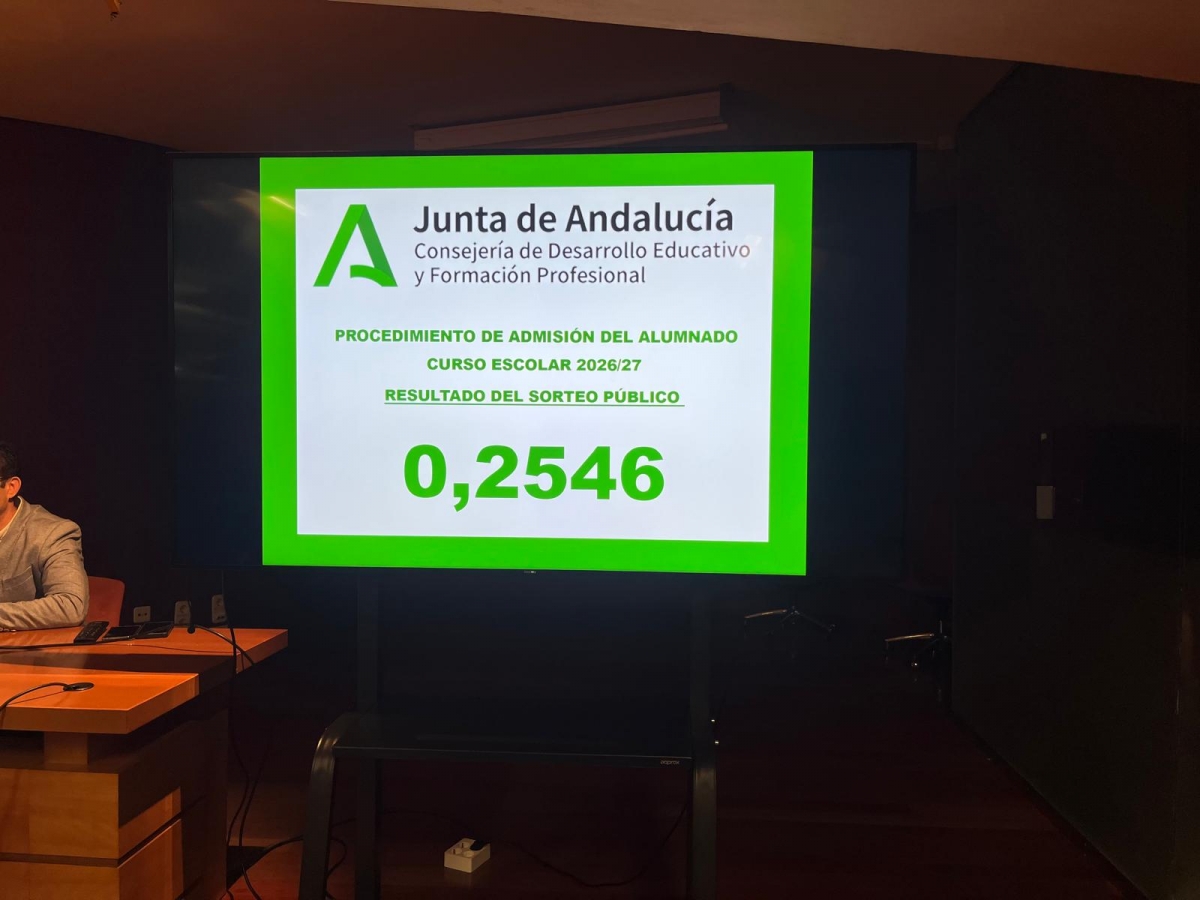  El número 0,2546 resolverá el empate en la escolarización 2025-2026 