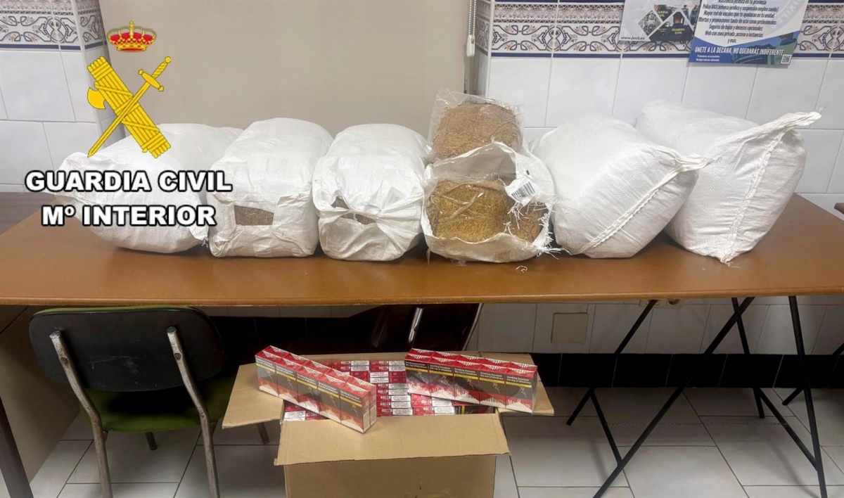 Interceptan en Andújar un vehículo con 60 kilos de tabaco de contrabando