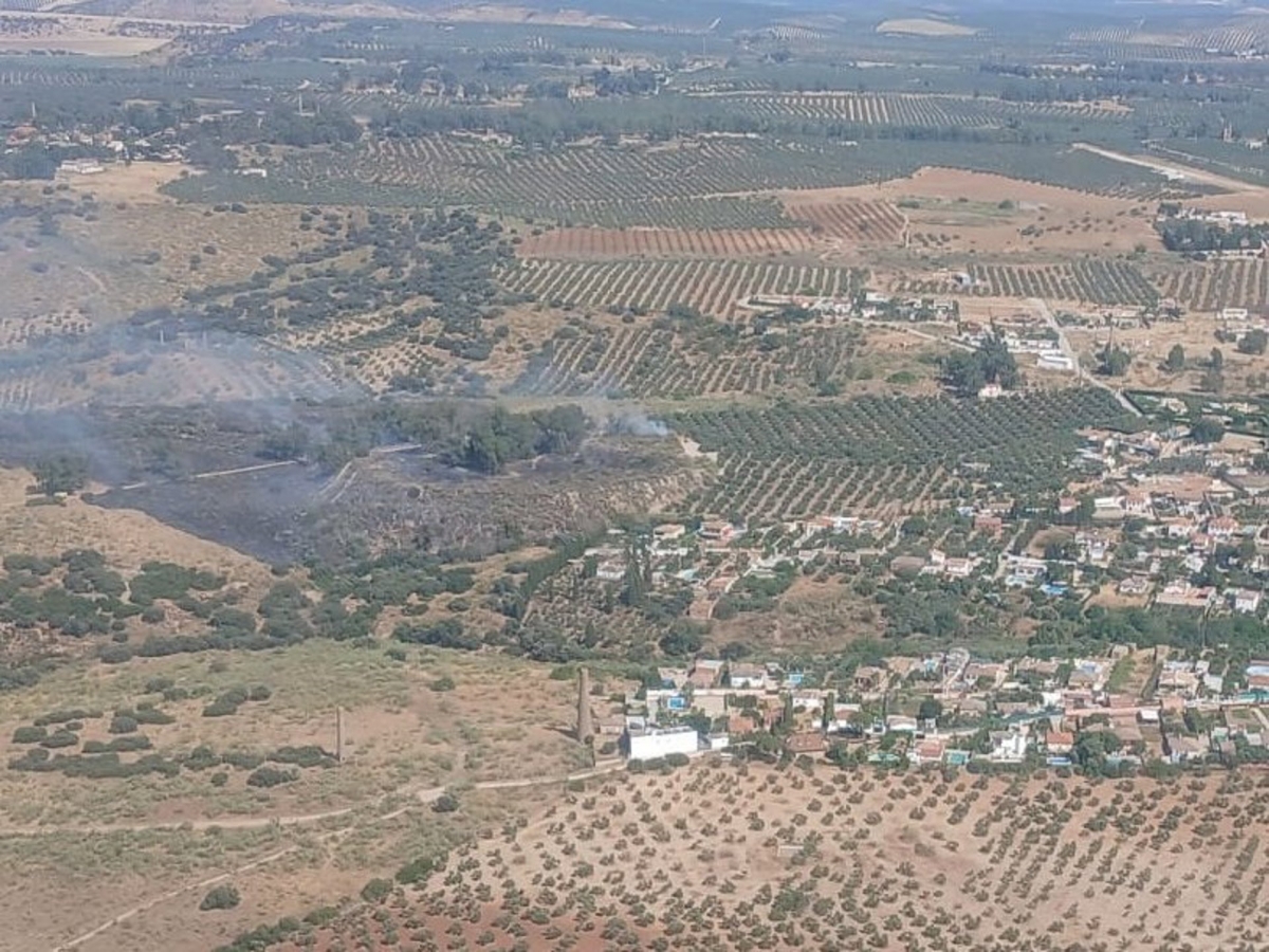  Un incendio en Linares moviliza a medios aéreos 