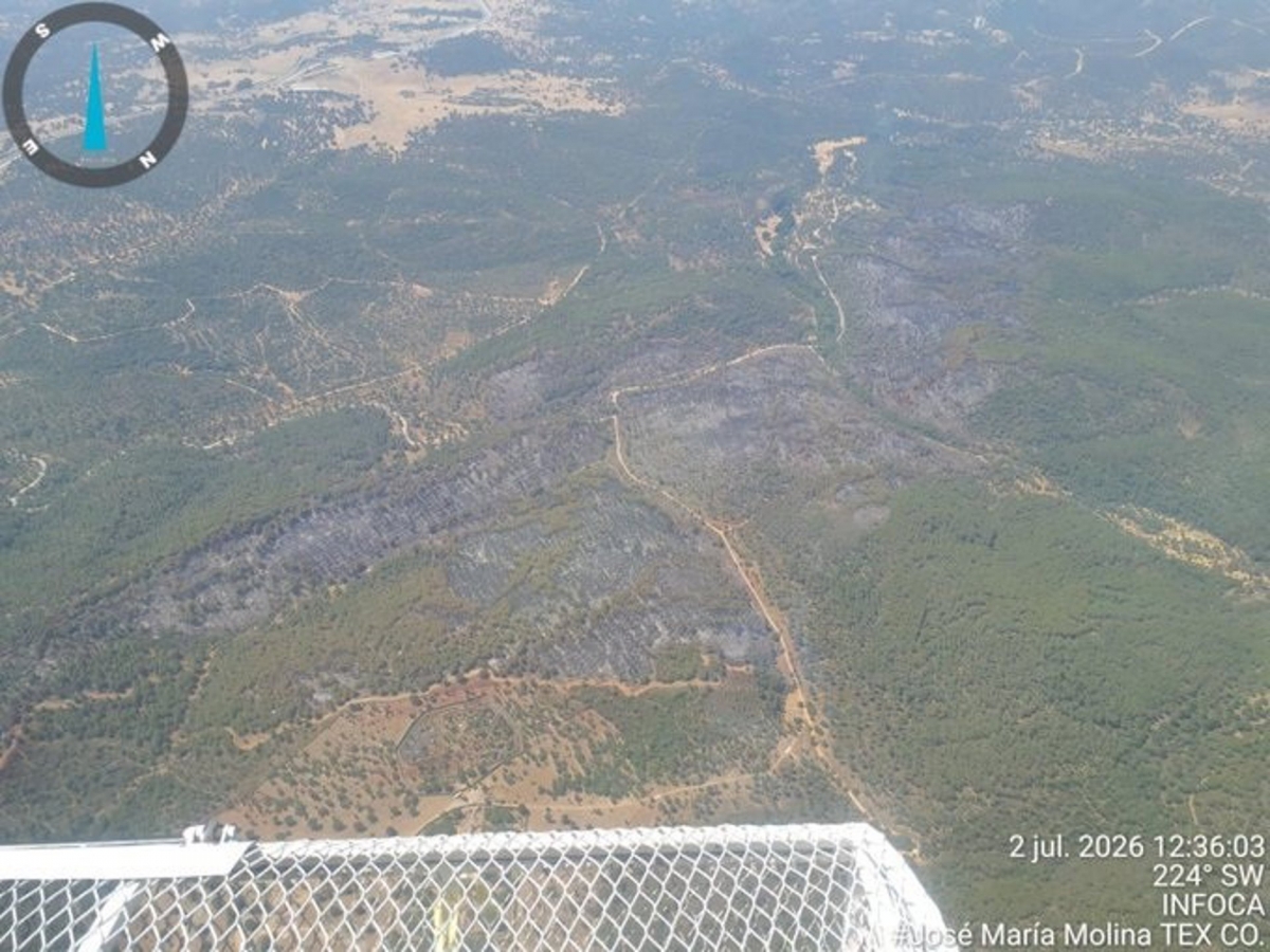  Infoca rebaja a 142 hectáreas la superficie afectada por el incendio 
