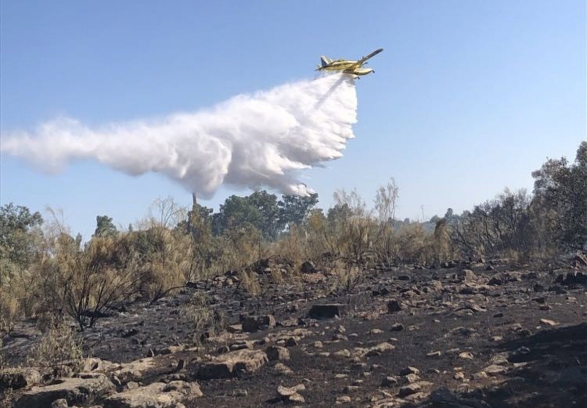  Extinguido el incendio forestal declarado en Huerta San Roque en Linares 