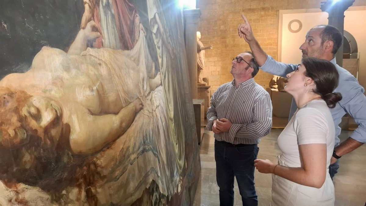  El Museo de Jaén restaura la obra 'Nerón ante el cadáver de Agripina 