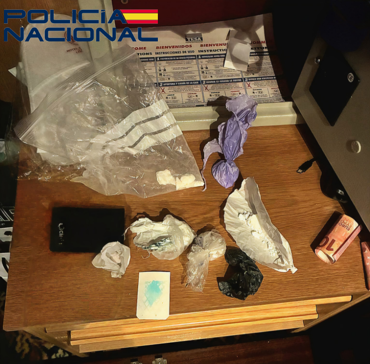  Detenido en un hotel de Jaén con 50 gramos de cocaína ocultos 