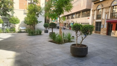  El Centro Especial de Empleo decora los maceteros de la ciudad 