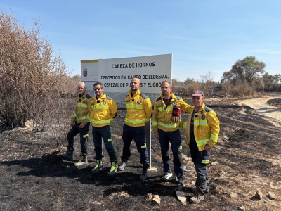  Los bomberos de Jaén comienzan labores en incendios de Salamanca y Zamora 