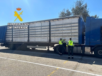  Interceptan un camión con tabaco de contrabando a la altura de Andújar 