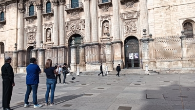  Luisje Moyano rueda en la catedral la película 'Mandylion' 