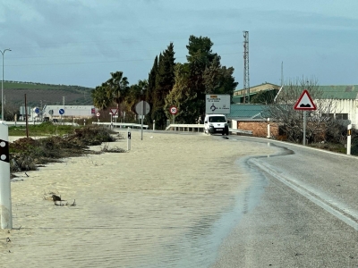  Villanueva de la Reina, inundada y con la A-6075 cortada 